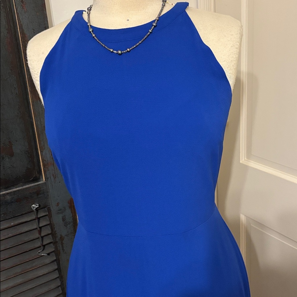 KENSIE💙EUC PLEATED FAUX HALTER COCKTAIL DRESS - Picture 4 of 15
